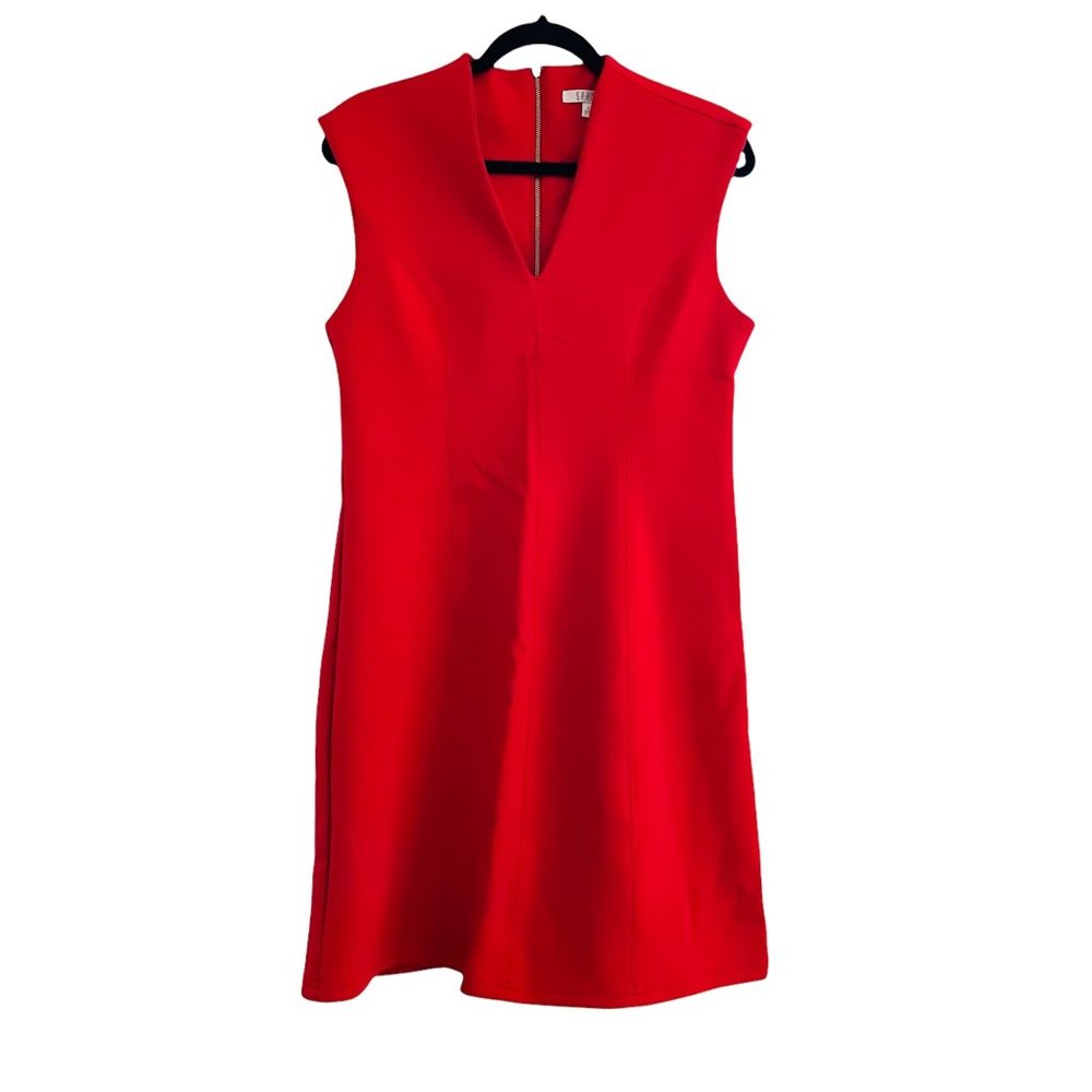 SPENSE Womens Red Sleeveless Gold Zipper Dress  Size: 12 fits like a 10